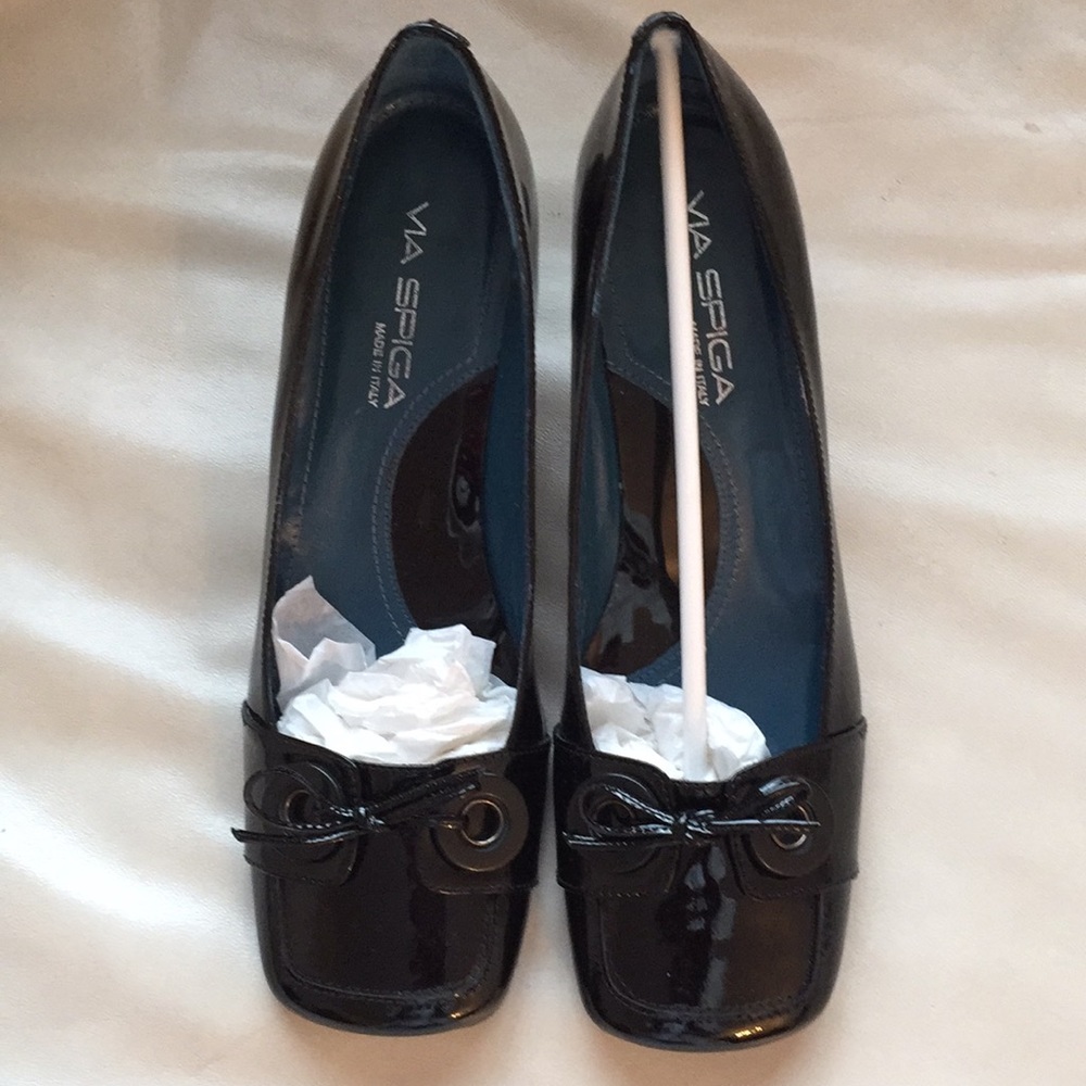 NEW!   VIA SPIGA BLACK PATENT SHOES ❤️ - Picture 6 of 8